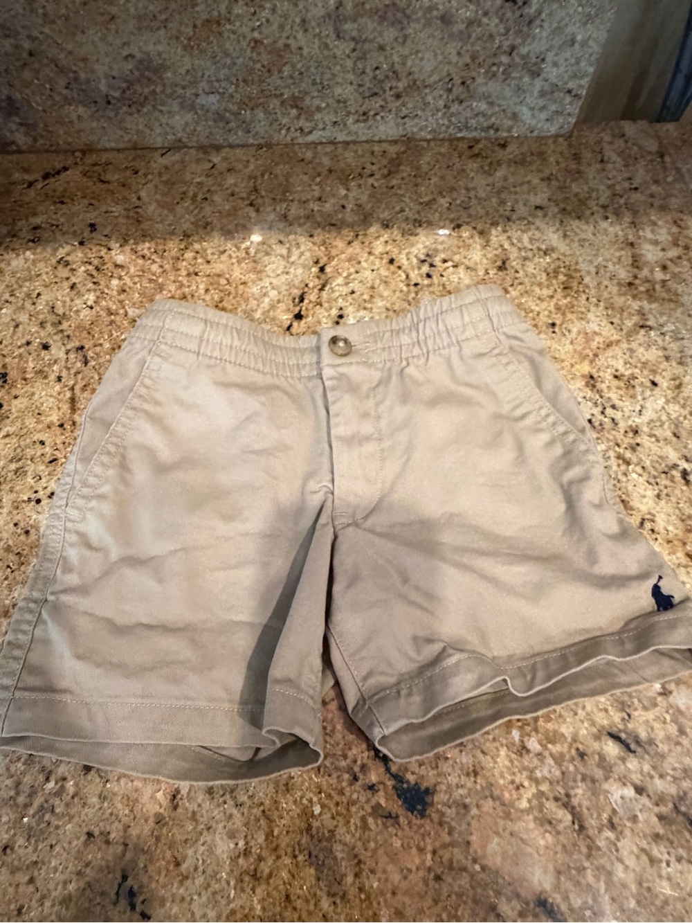 Polo by Ralph Lauren Tan Flat-Front Cotton Shorts